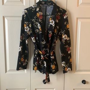 Black floral jacket